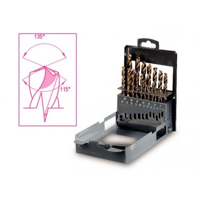 Komplet spiralnih svrdla sa 2-strukim kutem vrha, 1-10, 416/SP19